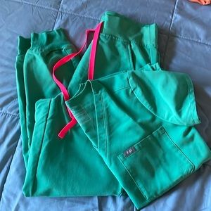 Figs Scrubs Bottoms and Top Set